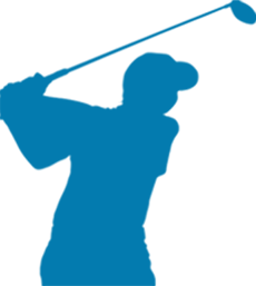 ゴルファーのシルエット画像
